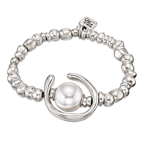 Preisvergleich Produktbild Uno de 50 Damen-Armband Versilbert Perle weiß 18 cm - PUL1358BPLMTL0M