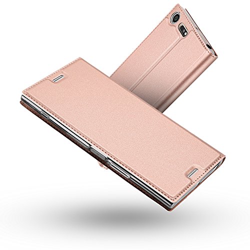 Radoo Coque Sony Xperia XZ Premium,Ultra Mince en Cuir PU Premium Housse à Rabat Portefeuille Coque [Antichoc TPU] Étui de Protection Bumper Folio à Clapet pour Sony...