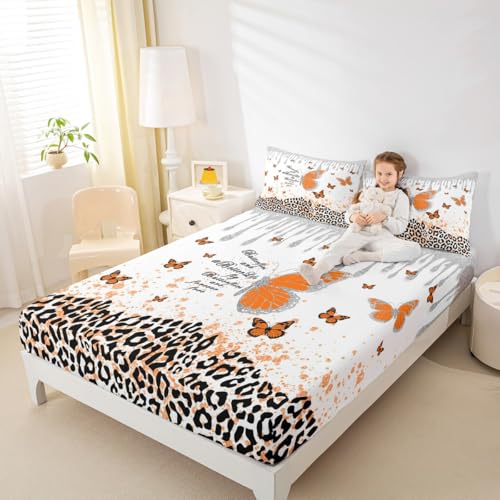 Linge de lit léopard orange pour transformer une chambre d'ado avec drap-housse brillant - 4