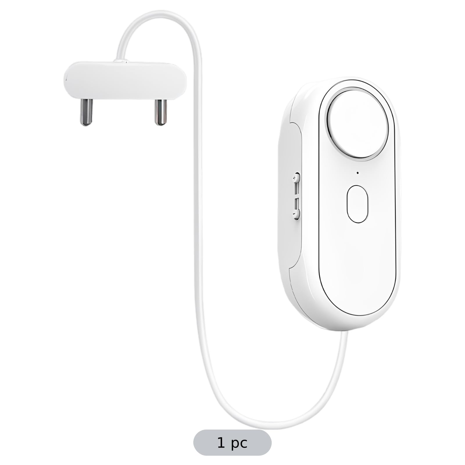 Kabelloser Wasserleckalarm mit 1,10 m Sensorkabel, intelligenter Wasserleckmelder mit Fernbedienung, Doppelmodus-Überlaufsensoren für Zuhause, 8,99 x 3,99 x 2,01 cm, für Küche, Lager, Keller