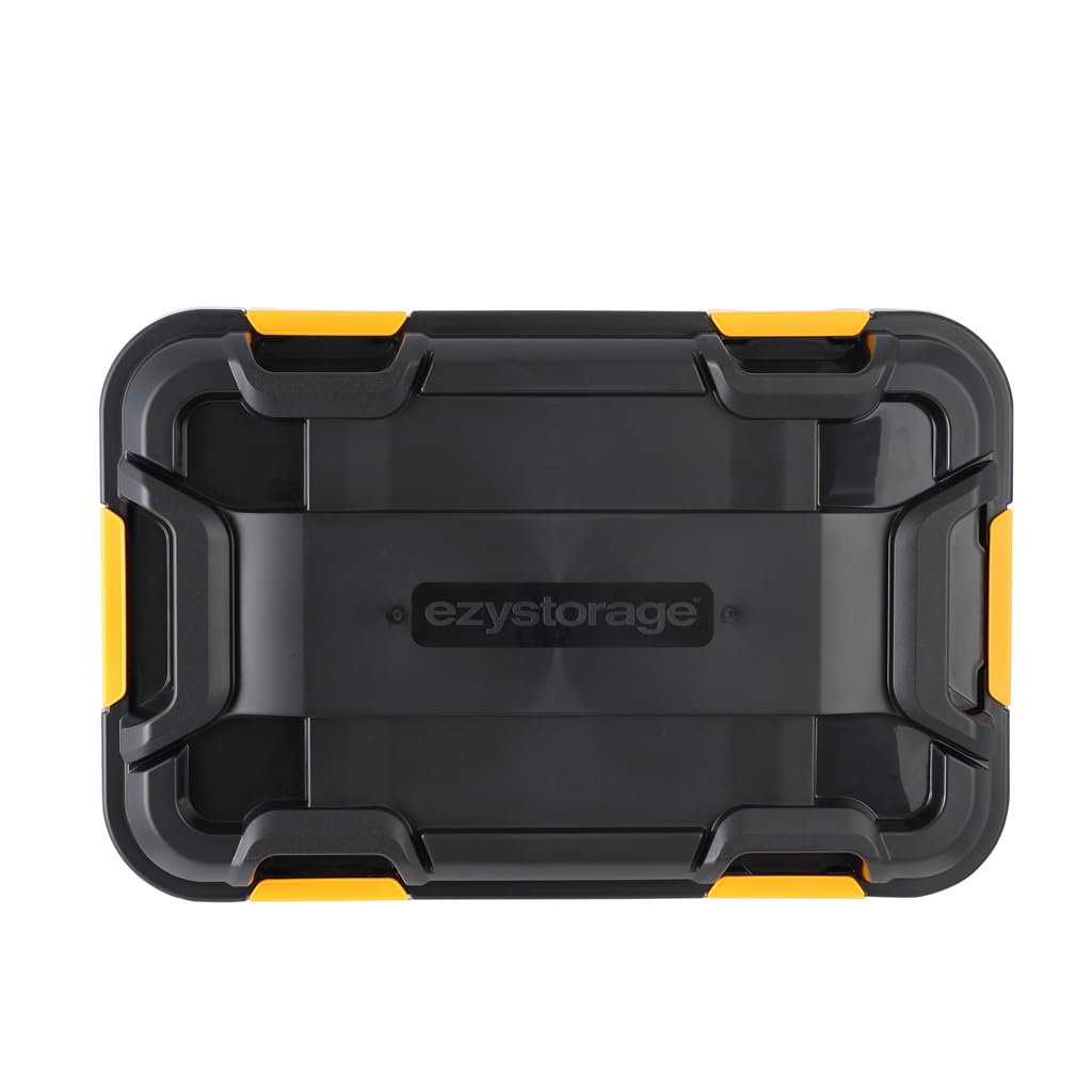 Kreher® Bunker Tough Aufbewahrungsbox 55L - 58 x 38 x 40,8 cm - IP67 wasserdicht & staubdicht, UV-beständig, schlagfest - Ideal für Werkzeug, Garage, Camping, Outdoor & Haushalt - 3 Stück