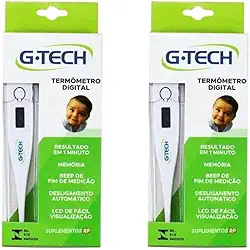 Kit 2 Termometros Axilar Digital Branco