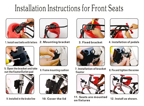 Eton Front Mounted Baby Bike Seat, Universal Kids Bike Seat For Children, Front Mount Bike Child Seats Safety Seat (A-Suitable For Bicycles With Front Beams) #TOP6