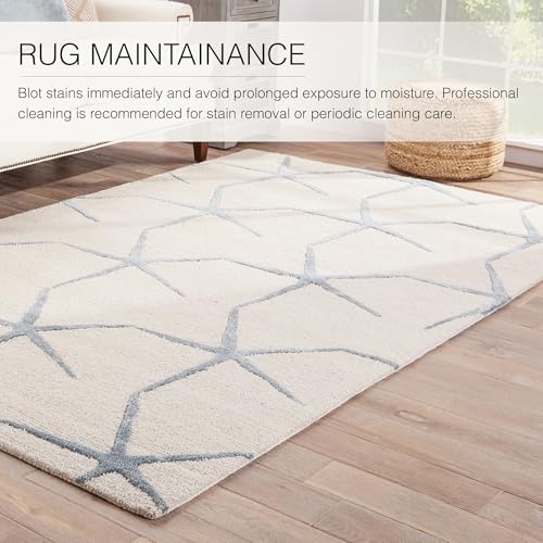 Image of Hand Tufted Wool Carpets Anti Shedding Rug Modern Carpets for Living Room Size 8x10 Feet