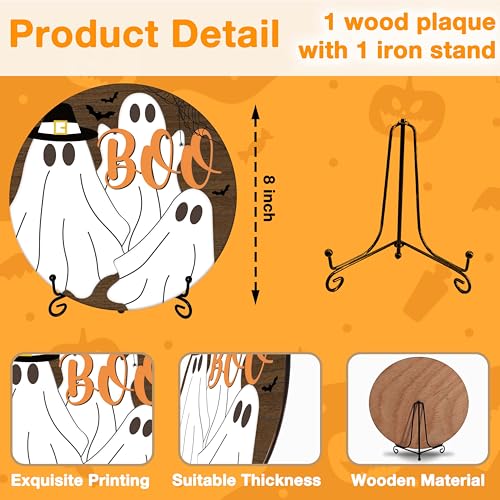 Centres de table en bois fantôme artisanal pour décoration d'Halloween - 3