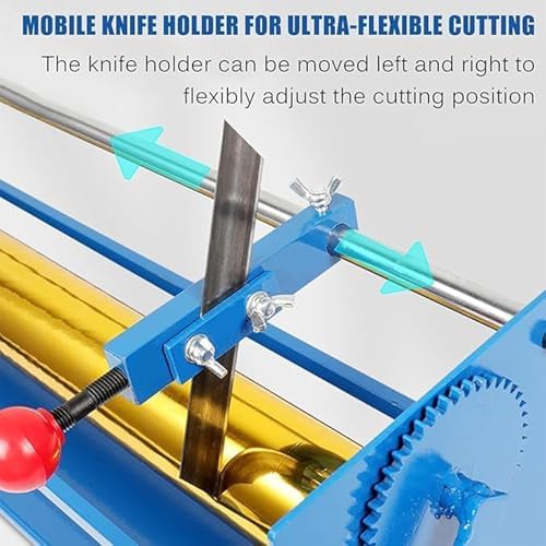 Cortador manual de lámina caliente con ancho de corte ajustable de 65 cm, soporte de cuchillo móvil y base estable para estampado de precisión y corte de rollos de papel