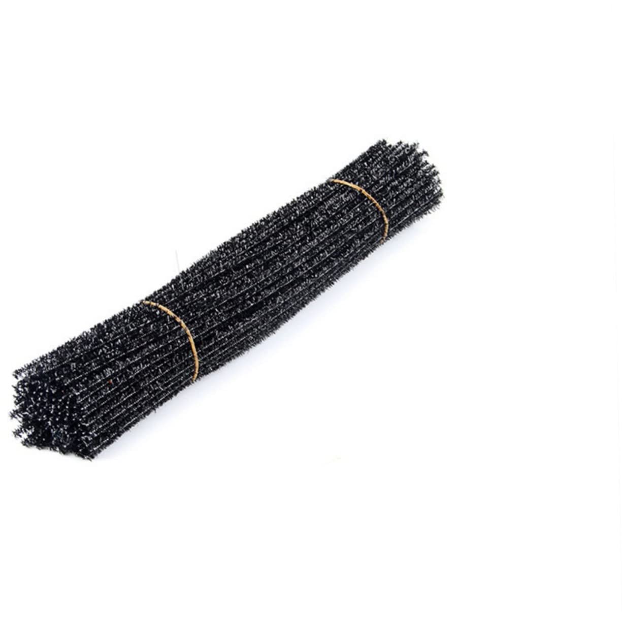 DOITOOL 100pcs Black Plush Twisted Stems for Boy Girl Craft Projects Creative Christmas Tree Ornaments Decoration for Birthday Parties and Holiday Favors