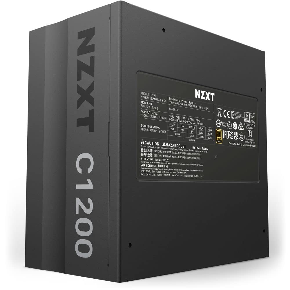 NZXT C1200 GOLD PA-2G1BB-JP ATX電源ユニット NZXT C1200 1200 W 80+ Gold Certified Fully Modular ATX Power