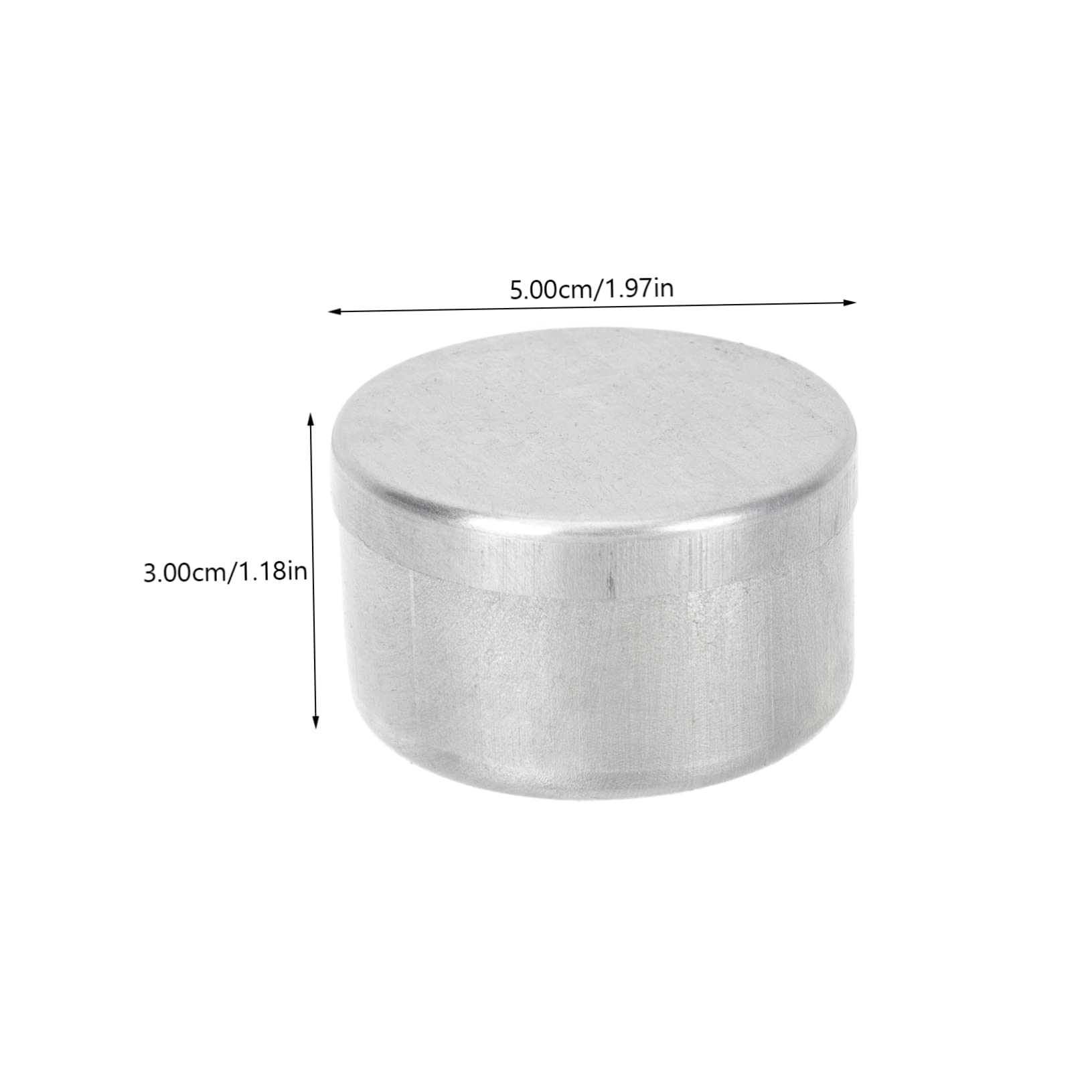 Healeved 9pcs Aluminum Round Tins Sampling Weighing Boxes Soil Containers Lids Dasiction Food Containers for Labs