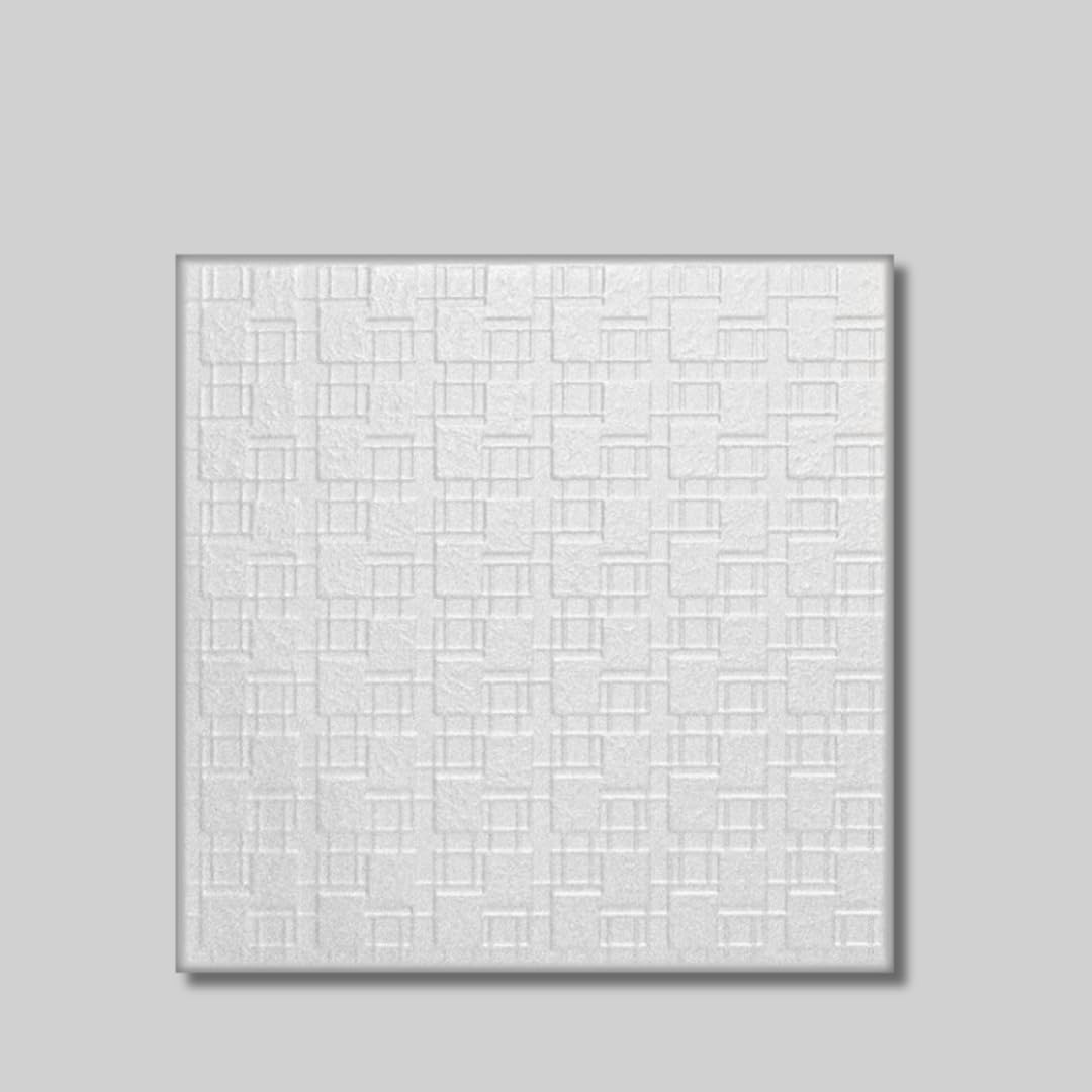 Decorative Ceiling and Wall Panels White 19-2m2 (21.52 sqft) - 8 Easy Install Tiles - Classic White - UK Brand