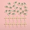 Jiali Q 20 Piece Set Rhinestone Catholic Saints Medal Connectors and Crystal Cross Charms for Religious Rosary Making Supplies (Golden Saint Michael) #4