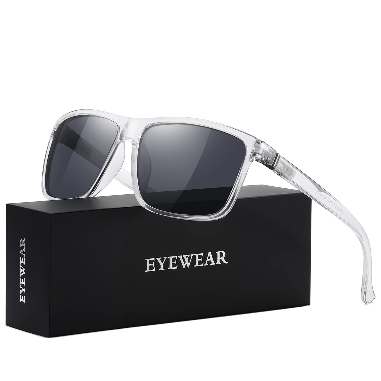 Sunglasses Men Polarized Sunglasses for Mens and Womens,Black Retro Sun Glasses Driving Fishing UV Protection