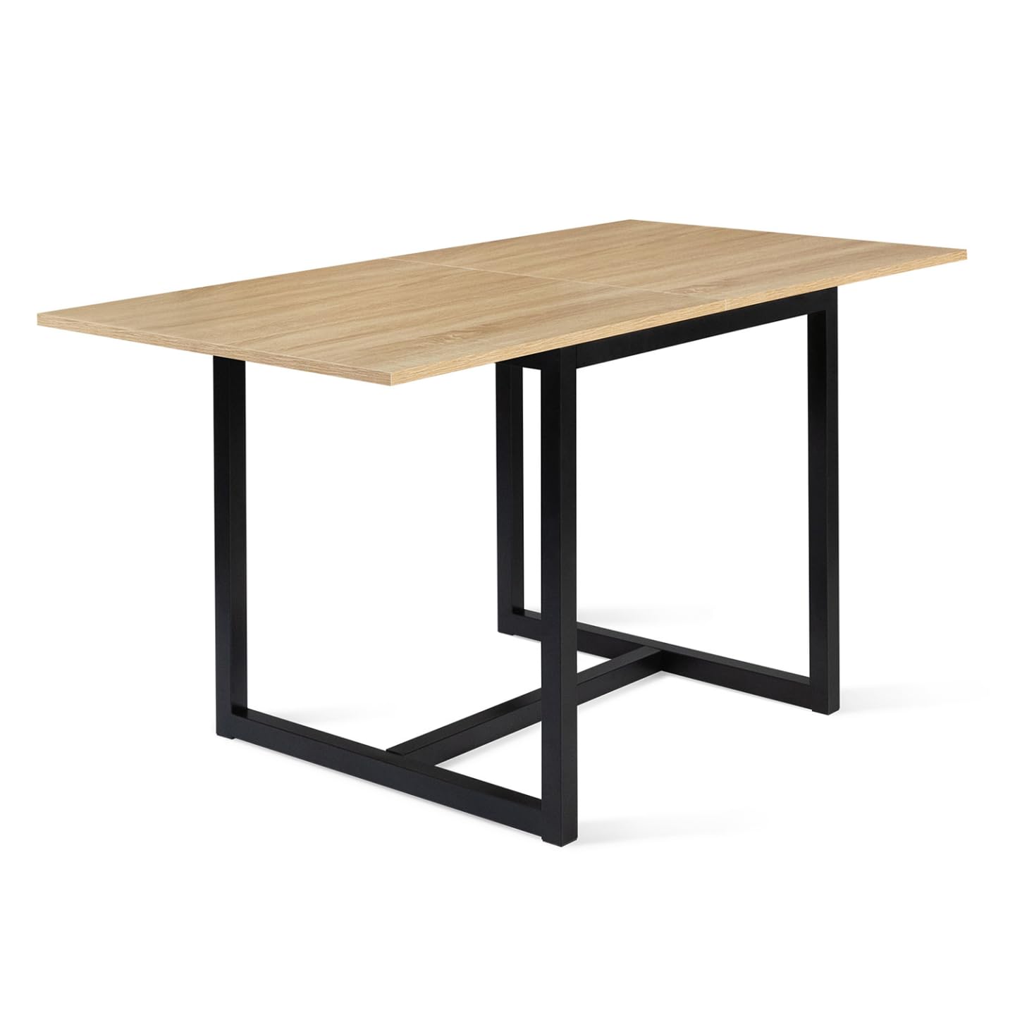 IDMarket - Tavolo da pranzo allungabile DETROIT 4-​8 persone design industriale 80-​160 cm