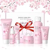 BeauBase Kit per la Cura della Pelle Sakura 6 Pezzi, Skin Care Ragazza 12 Anni, con Detergente, Tonico, Siero, Crema Contorno Occhi, Crema Viso e Crema Solare, Cura Delicata per Tutti i Tipi di Pelle