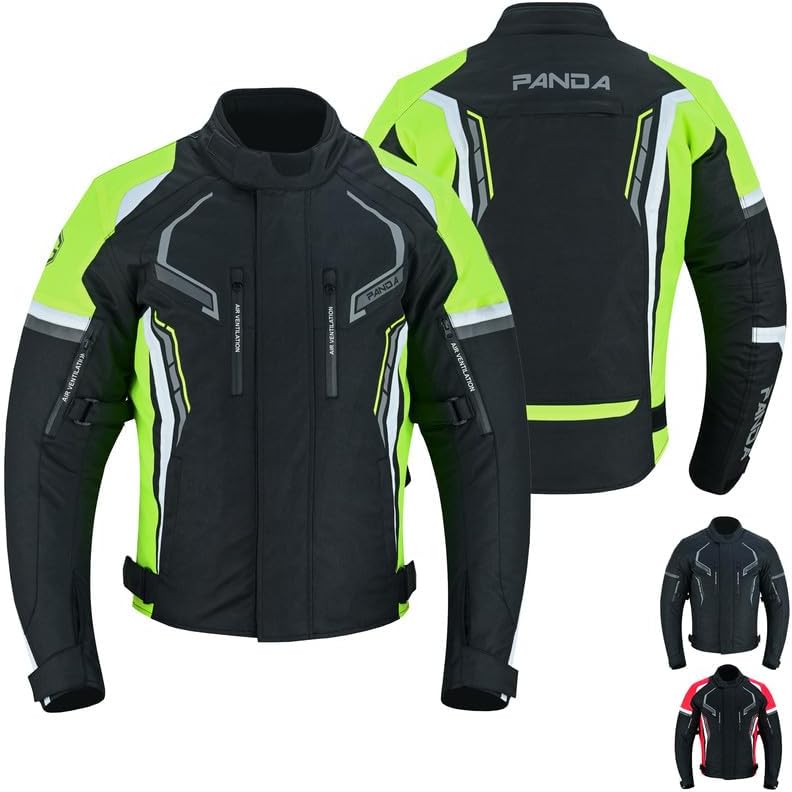 Mens Motorcycle Jacket Hi-Vis Waterproof CE Armored All Season Riding Enduro Dual Sport Cordura Biker Jacket Mens Motorcycle Jacket Hi-Vis Waterproof CE Armored All Season Riding Enduro Dual Sport Cordura Biker Jacket