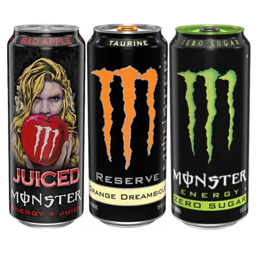 Image of Monster Energy Drink Variety Pack By Cougar, Zero Sugar and Juice Options, 12 Flavours Assortment (Imported-USA) Classic