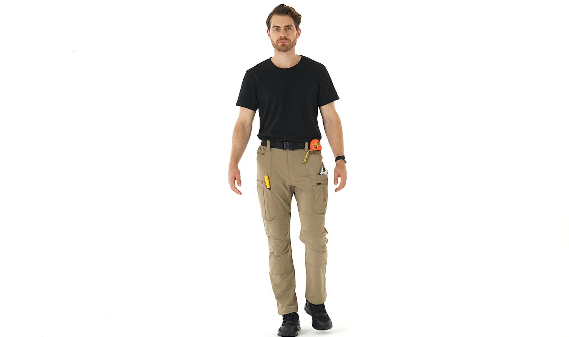 Amazon.com: POWERTHREE Men's 4 Way Stretch Outdoor Cargo Pants All