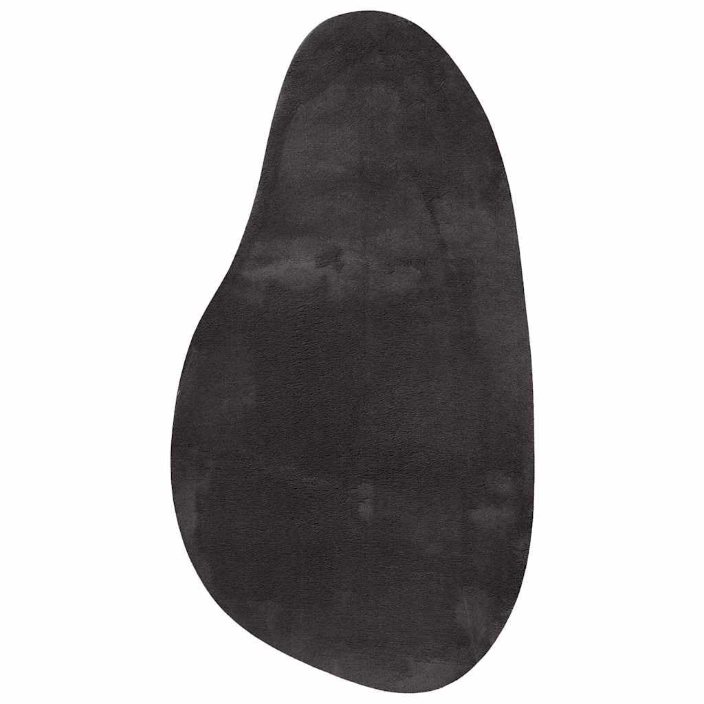 Dywan HUARTE antracyt 100 x 200 cm poliester, miękka antypoślizgowa mata podłogowa do salonu, sypialni, korytarza, łatwa w pielęgnacji dekoracja podłogi, można prać w pralce