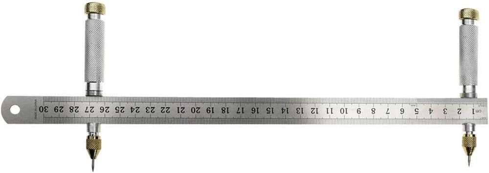 Woodstock International Steelex Plus D2331 Trammel/Circle Marker Set, Silver