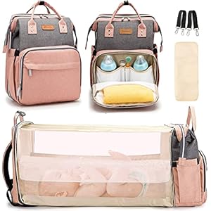 BeautyLivoor Diaper Bag Backpack with Changing Station, Portable Changing Pad and Stroller Straps, Large Unisex Baby…