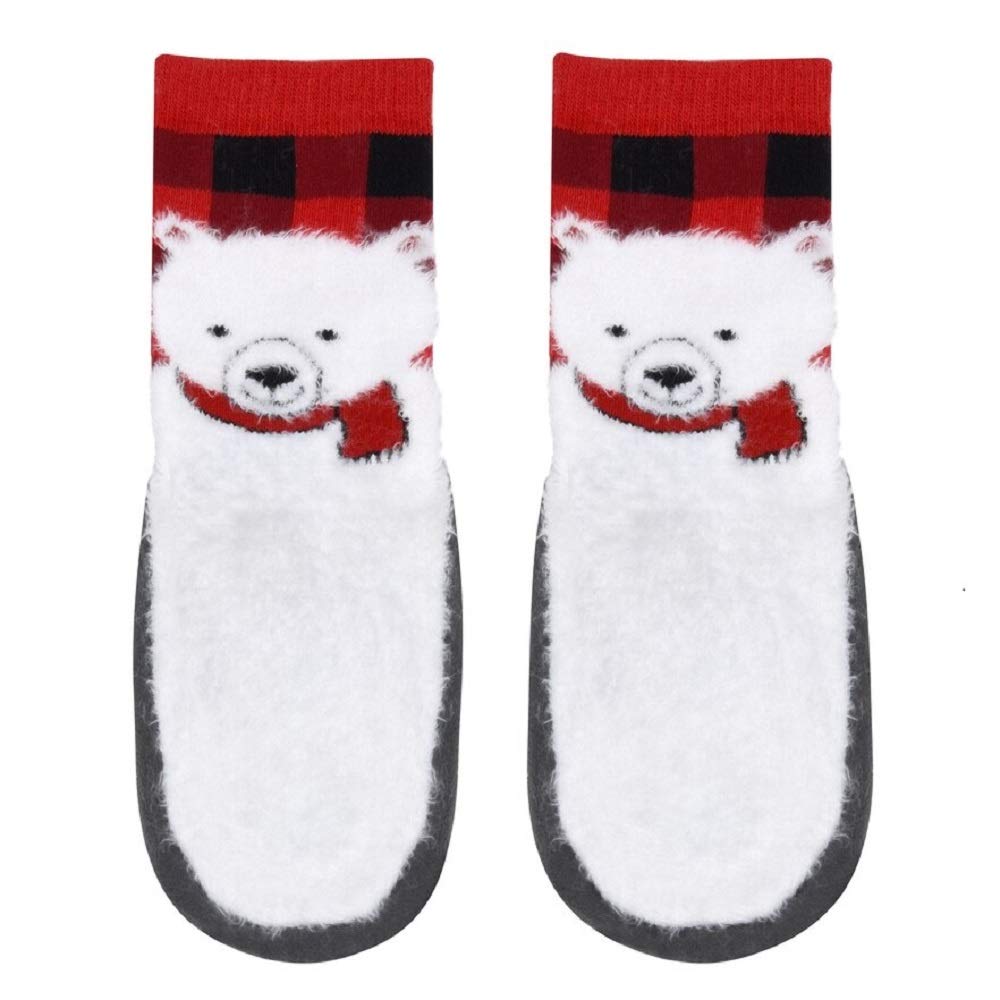 Baby Boy Jumping Beans Polar Bear Slipper Socks (6-12 mos)