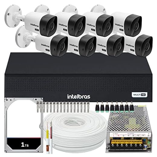 Kit Intelbras 8 Câmeras Vhc 1120 20m Dvr De 8 Canais Hd 1tb