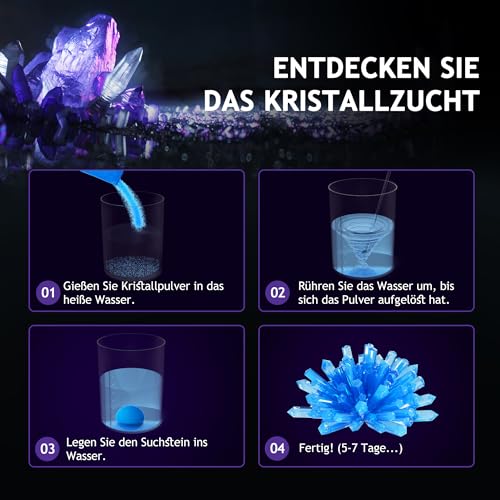 Japace Ausgrabungsset für Kinder, Edelsteine Ausgraben, Kristalle Züchten – Ansicht 4