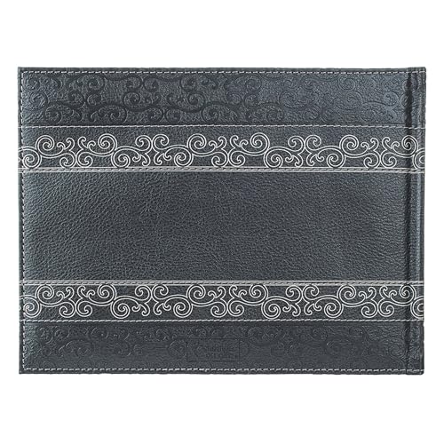 Image of Christian Art Gifts in Loving Memory Guest Book - Grey Padded Faux Leather w /Debossed Cover Design - Condolence Book, Funeral Guest Book, Memorial Sign-in Book for Funerals & Memorial Services