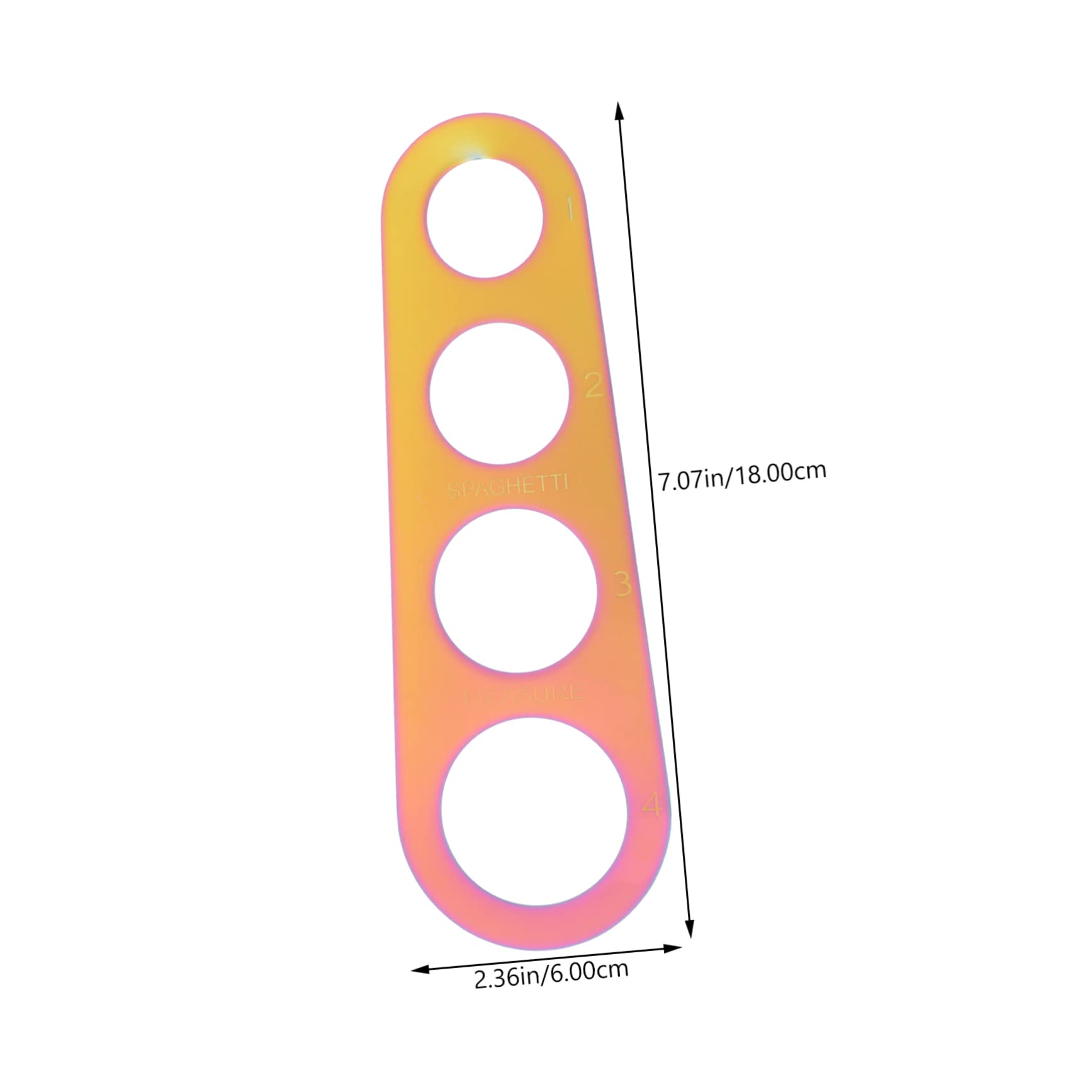 MOLUCKFU 3pcs 4-hole Pasta Ruler Tagliatelle Pasta Spaghetti Portion Diameter Spaghetti Pasta Spaghetti Measurer Horse Pasta Spoon Pasta Gadgets Noodles Pasta Measuring Tool Stainless Steel