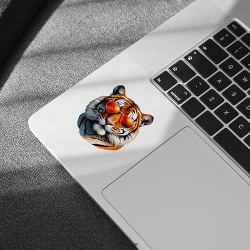Image of 3PCS Cool Tiger Sticker Sunglasses Animal Decal for Laptop Water Bottle Car
