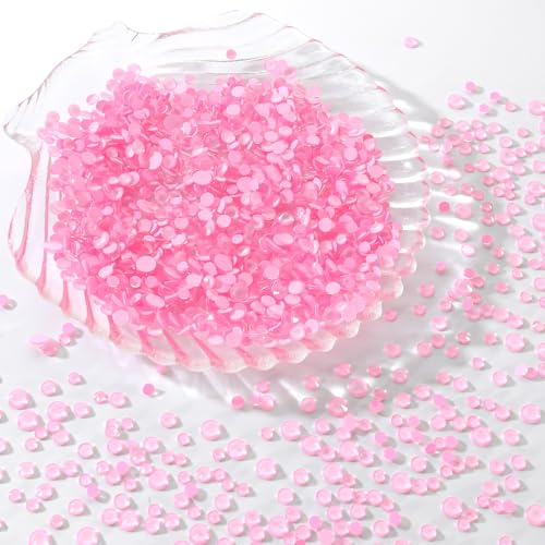 Image of Mocha Rose Flatback Rhinestones, Glass Rhinestones for Nail Art and Craft, Glue Fix, Loose Crystal Gemstones(Mocha Rose, SS16, 1440pcs, 3.8-4.0mm)