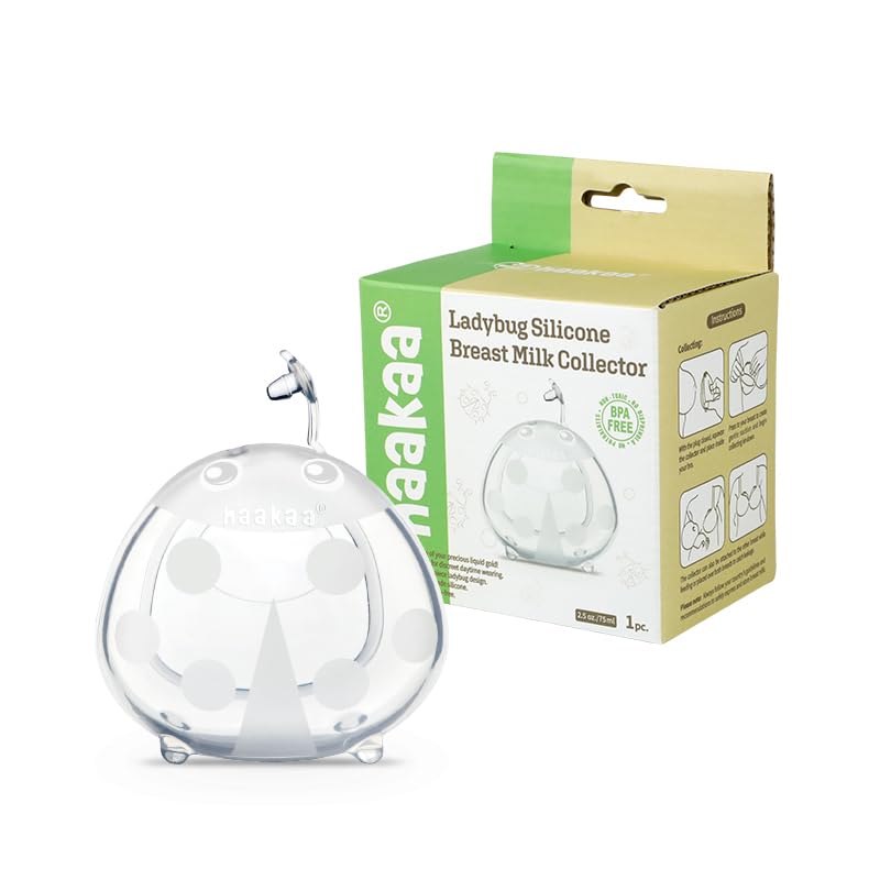 Haakaa | Recolector de leche materna LadyBug de Haakaa 40ml. | Recoge la leche por succión natural | 100% de silicona | Libre de BPA, PVC y ftalatos.