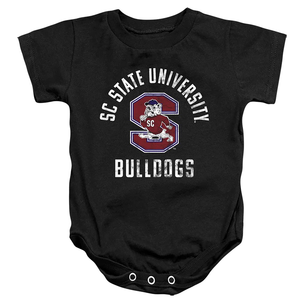 South Carolina State University Official Bulldogs Logo Unisex Infant Snap Suit for Baby,Black, 12 Months