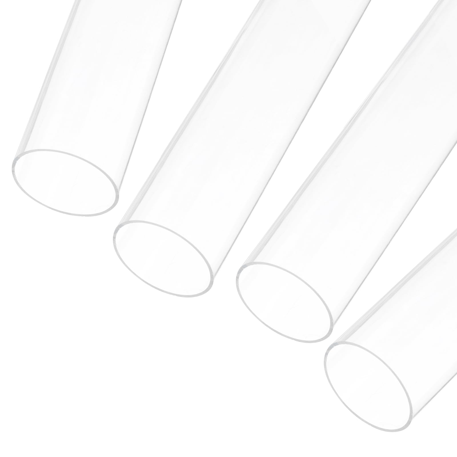 2x PVC Transparentrohr – 17mm Innen, 21mm Außen, 350mm Lang, Für Lampen & DIY