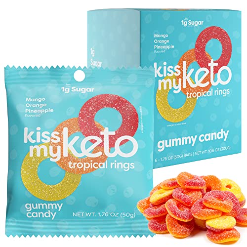 Kiss My Keto Gummies Candy Low Carb Candy Gummy Rings, Keto Snack