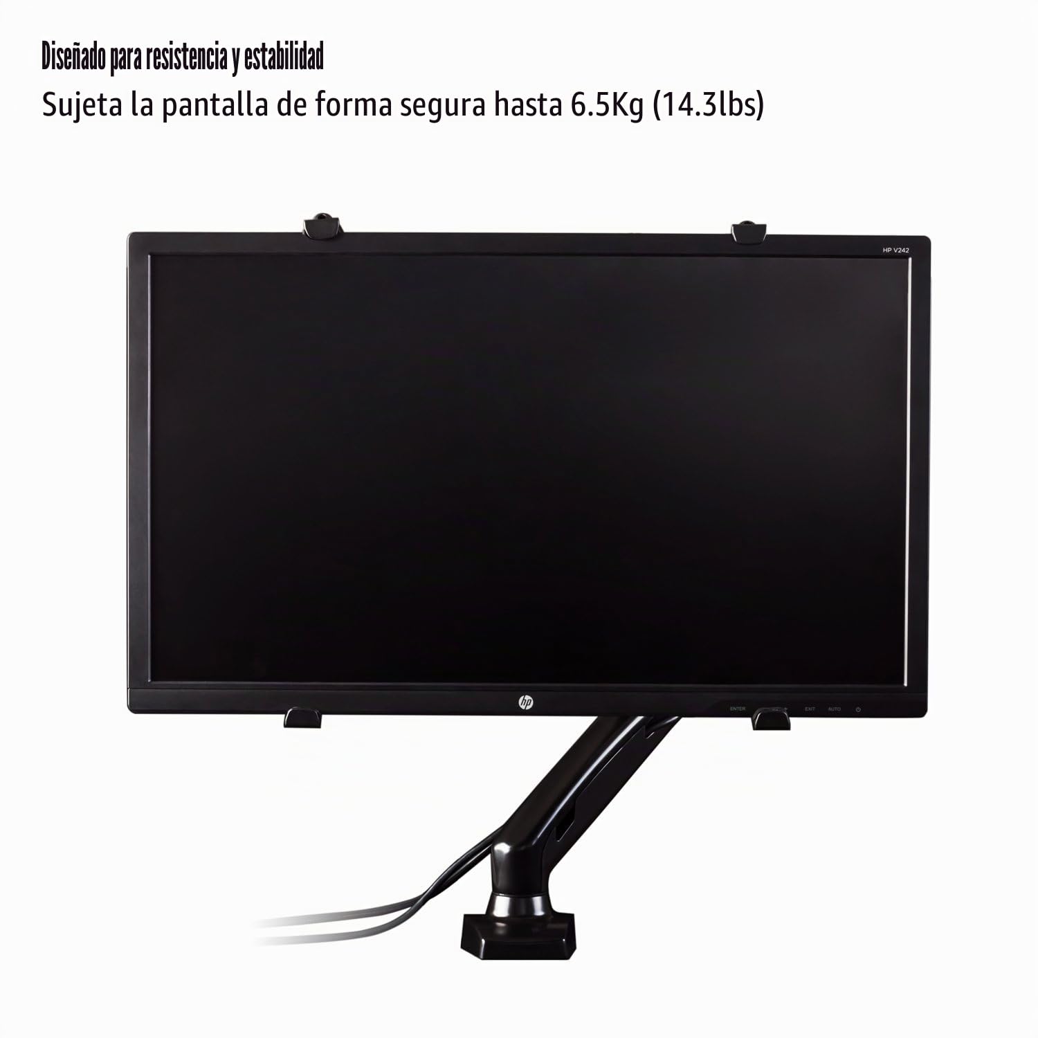 Invision Kit Adaptador No VESA para Monitores PC y Pantallas TV 17"-27" Sin Orificios de Fijación Traseros [Brazo de Monitor o Soporte de TV con Patrón de Montaje 75x75mm] Carga Máx. 6,5kg (NV100)