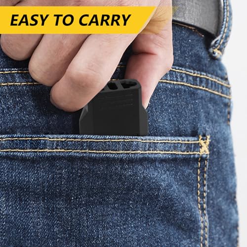 image for Romeda 6 Pack European to US Plug Adapter, Travel Small European to Am