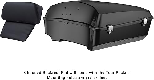 Miniatura 5 de Moto Onfire Paquete turístico picado, negro vivo, paquete Tour 2019 apto para turismo H-D, Street Glide, Road King, Electra Glide, Road Glide