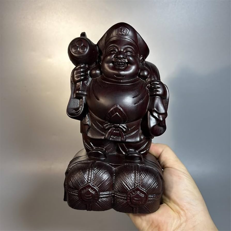 Amazon｜大黒様 木彫り 七福神 大黒天 置物 黒檀 仏像 フィギュア 木製