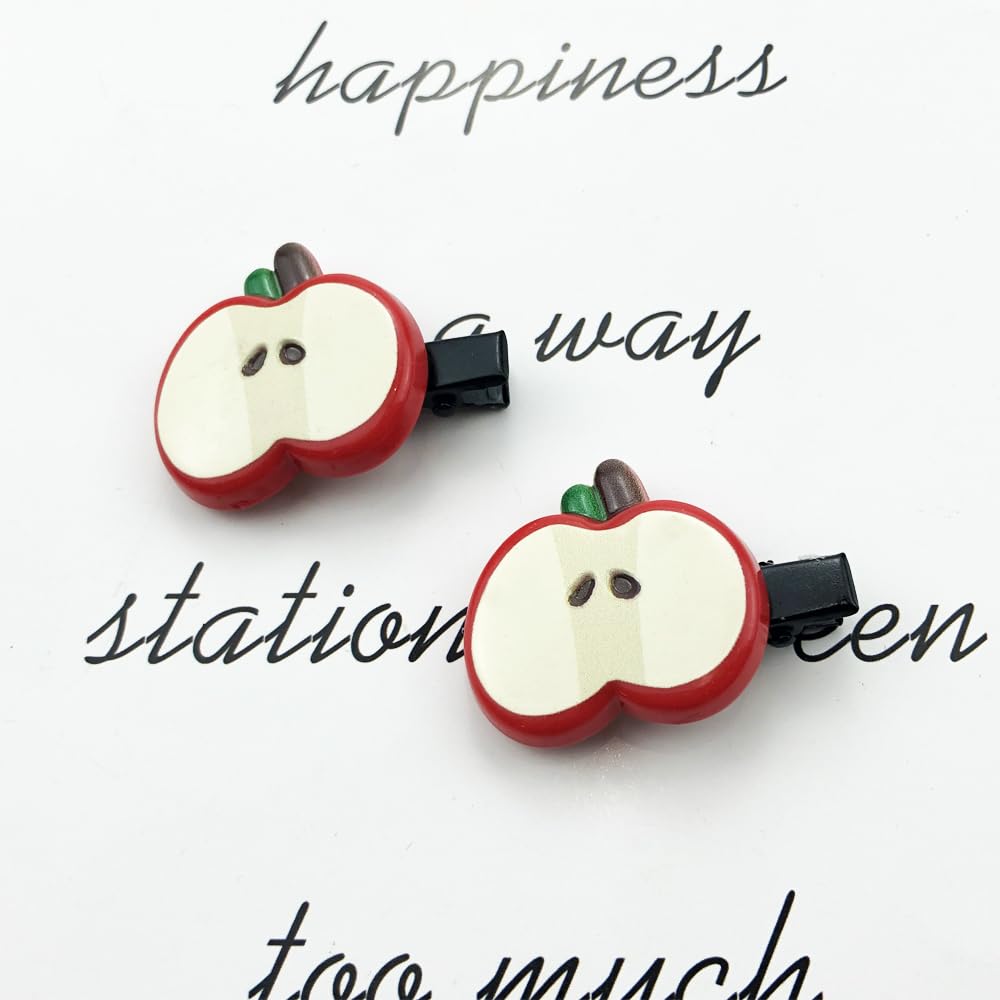 6PCS Apple Hair Clips Cute Star Hair Barrettes for Women Kawaii Y2k Hair Accessories for Girls - Image 7