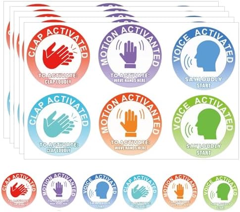Voice Message Sticker Prank wootile Prank Stickers 120 Pcs Fake Voice Motion Clap Activated Sign ...