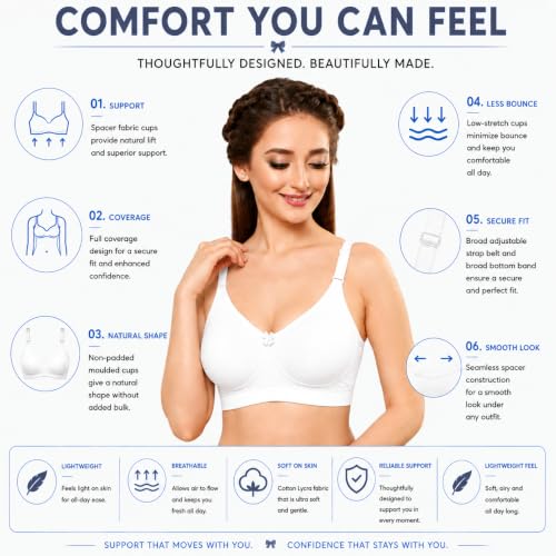Image of LIBRA Full Coverage Inner Elastic Bra Lib-Bloom
