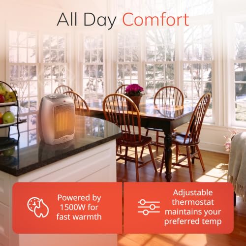 Lasko 9" Tabletop Ceramic Space Heater with Thermostat - Dark Gray - 754201 - image 4