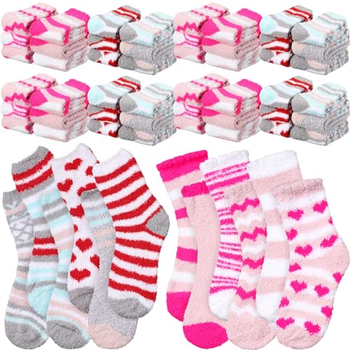 Toulite Warm Fuzzy Socks Microfiber Winter Socks for Women Soft Sleeping Sock Fluffy Slipper Sock for Gifts