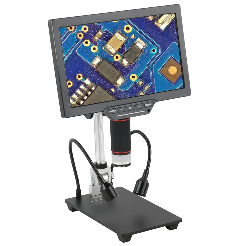 3D 1080P 528X 16MP 7 pollici Display LCD da 10,1 pollici Schermo USB HDMI WIFI Microscopio biologico digitale Fotocamera Lente d'ingrandimento Strumento di riparazione (Color : 10.1 WIFI USB HDMI)