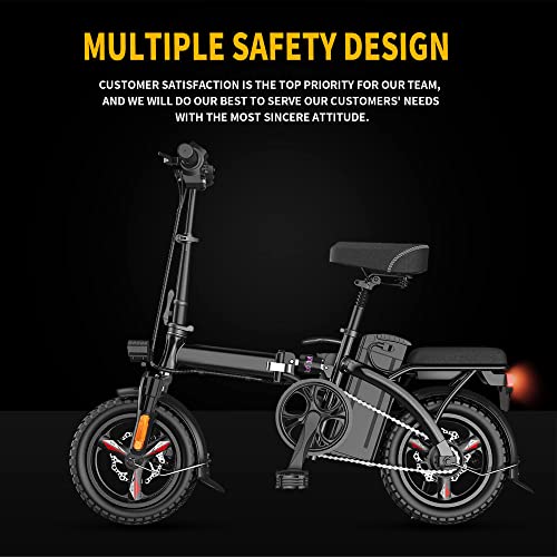 Ebkarocy EBKAROCY2022Y400W Ebikes For Adults, 400W Motor 22Mph Max Speed, 14 Inch Tire, 48V 15Ah Removable Battery For Electric Bike, Multi-Shock Absorption, City Commuter thumb #5
