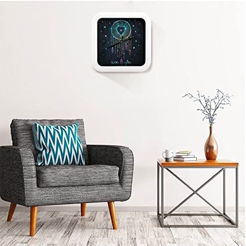 Pendule murale silencieuse attrape-rêves 26x26cm pour bureau - 6