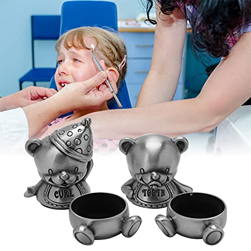 Caixa De Dente De Bebê, Suporte De Dente Em Formato De Urso Fofo E Organizador De Cachos Conjunto De