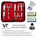 Suture Kit - 10 Piece Stainless Steel Training Instruments With Scalpel Handle and 5 #10 Blades. For Medical, Veterinarian, Biology and Dissection Lab Students.