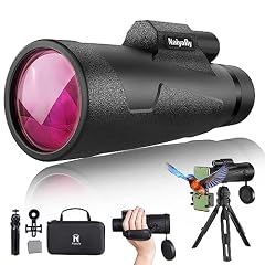 12x50 HD Monoculars for Adults High Powered Monocular Telescope for Smartphone IPX7 Waterproof Hunting Monocular with Tripod Compact Monocular Scope for Hunting Skiing Camping Wildlife